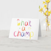 Was für ein Champions-Glückwünsche Karte (Gelbe Blume)