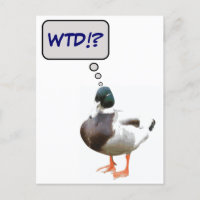Was für ein Duck WTD Funny Postcard