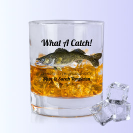 Was für ein Fang Walleye Hochzeit Datum Gefälligke Whiskyglas