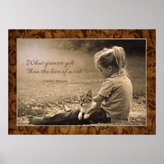 Was für ein Geschenk mehr als die Liebe einer Katz Poster (Vorne)