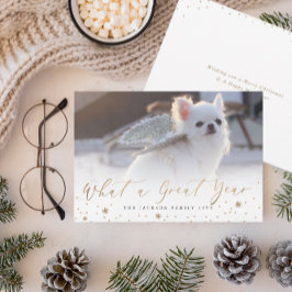 Was für ein großartiges Jahr | Moderne Foto-Ferien Feiertagskarte