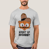 Was für ein Hoss? Cartoon Mustache Cat Señor Gato™ T-Shirt (Vorderseite)