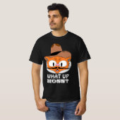 Was für ein Hoss? Cartoon Mustache Cat Señor Gato™ T-Shirt (Vorne ganz)