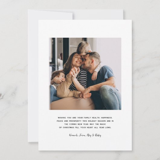 Was für ein Jahr | 12 Foto Collage Weihnachtsfeier Einladung (Rückseite)