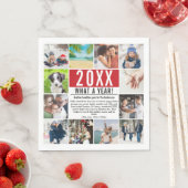 Was für ein Jahr 12 Foto Family News Jahr in Revie Serviette (Beispiel)