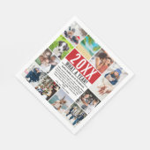 Was für ein Jahr 12 Foto Family News Jahr in Revie Serviette (Ecke)