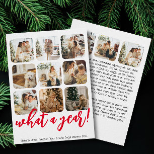 Was für ein Jahr 12 Foto und Text Personalisiert Feiertagskarte
