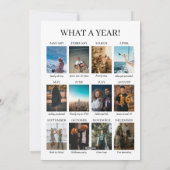 Was für ein Jahr 12 Fotos Weihnachten Minimalistis (Rückseite)