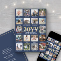 Was für ein Jahr 18 Foto-Collage & Bildunterschrif