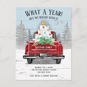 Was für ein Jahr 2020 Funny Toilet Paper Vintag Tr Feiertagspostkarte