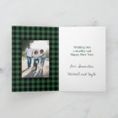 Was für ein Jahr 2 Foto Weihnachten Grüner Buffalo (Innenseite)