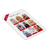 Was für ein Jahr, 9 Foto Collage Holiday Card Magnet (Rechte Seite)