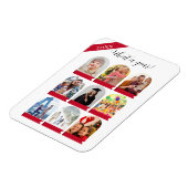 Was für ein Jahr, 9 Foto Collage Holiday Card Magnet (Linke Seite)