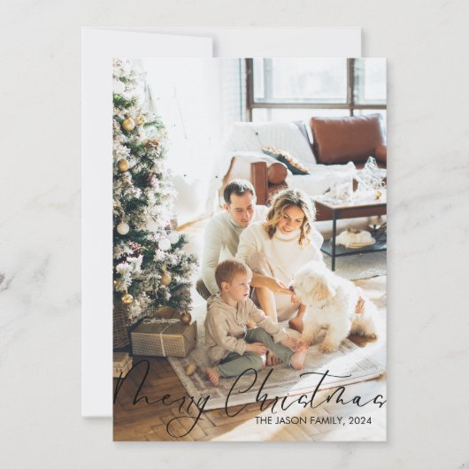 Was für ein Jahr Einfaches Foto sammelt Weihnachts Einladung (Vorderseite)