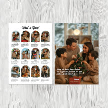 Was für ein Jahr Familienfoto Collage Weihnachtsfe