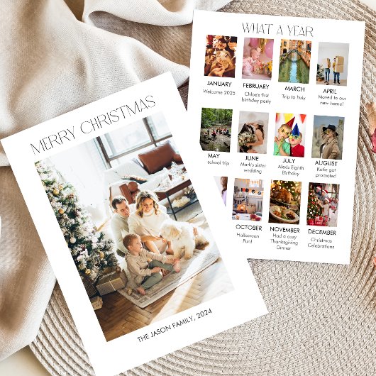 Was für ein Jahr Foto in der Familie sammelt Weihn Einladung