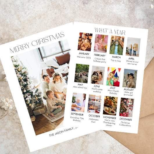 Was für ein Jahr Foto in der Familie sammelt Weihn Einladung