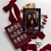 Was für ein Jahr Foto Weihnachten Karo Klassisches Folieneinladung