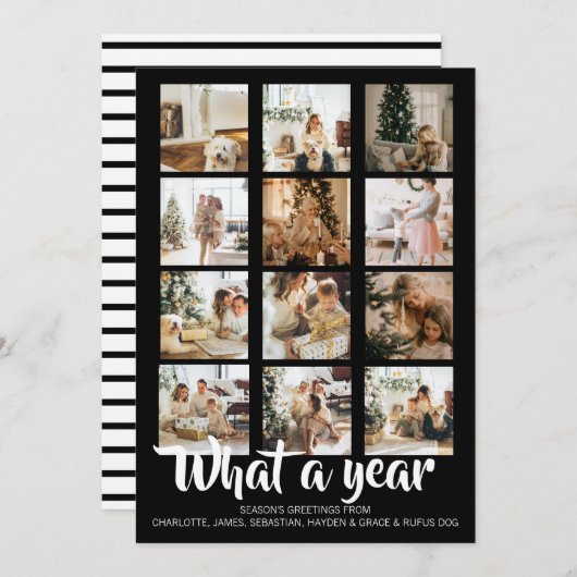 Was für ein Jahr Foto Weihnachten Personalisiert (Vorne/Hinten)