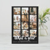 Was für ein Jahr Foto Weihnachten Personalisiert (Stehend Vorderseite)