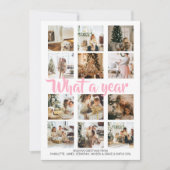 Was für ein Jahr Foto Weihnachten Personalisiert (Vorderseite)