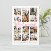 Was für ein Jahr Foto Weihnachten Personalisiert (Stehend Vorderseite)