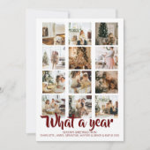 Was für ein Jahr Foto Weihnachten Personalisiert (Vorderseite)