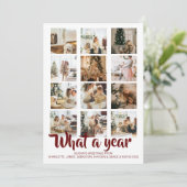 Was für ein Jahr Foto Weihnachten Personalisiert (Stehend Vorderseite)