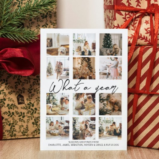 Was für ein Jahr Foto Weihnachten Personalisiert