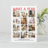Was für ein Jahr Foto Weihnachten Personalisiert (Stehend Vorderseite)