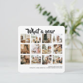 Was für ein Jahr Foto Weihnachten Personalisiert (Stehend Vorderseite)
