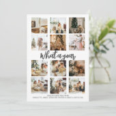 Was für ein Jahr Foto Weihnachten Personalisiert (Stehend Vorderseite)