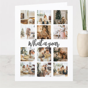 Was für ein Jahr Foto Weihnachten Personalisiert Karte