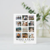 Was für ein Jahr Fotos Urlaub Postkarte (Stehend Vorderseite)