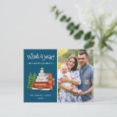 Was für ein Jahr frohe Weihnachten glücklich Neues (Stehend Vorderseite)