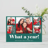 Was für ein Jahr | Grünes Foto zu Weihnachten oder (Stehend Vorderseite)