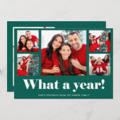 Was für ein Jahr | Grünes Foto zu Weihnachten oder (Vorne/Hinten)