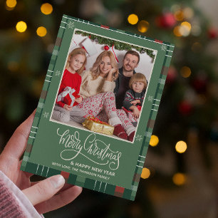 Was für ein Jahr in der Überprüfung Kariert frohe  Karte