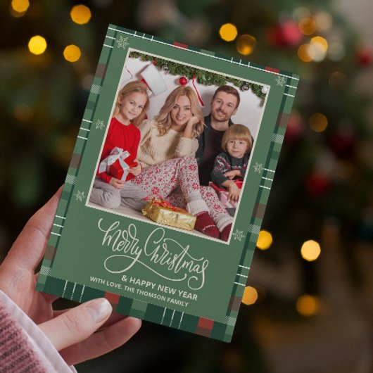 Was für ein Jahr in der Überprüfung Kariert frohe  Karte