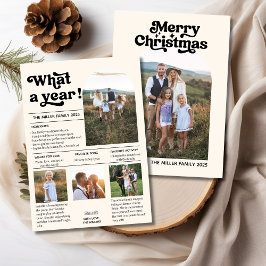 Was für ein Jahr | Jahr in der FotoCollage Feiertagskarte