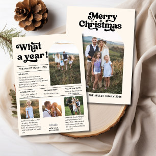 Was für ein Jahr   Jahr in der FotoCollage Feiertagskarte