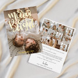 Was für ein Jahr Merry & Bright Multi Foto Weihnac Folien Feiertagskarte<br><div class="desc">Cherish the Moments: Merry & Bright Christmas Card mit Real Gold Foil and Year in Review Erleben Sie den Geist der Saison und feiern Sie Ihre gepflegten Erinnerungen mit unserer Personalisierten Weihnachtskarte, eine atemberaubende Verkörperung der modernen Eleganz. An der Vorderseite befindet sich Ihr geschätztes Foto, das mit dem kühlen und...</div>