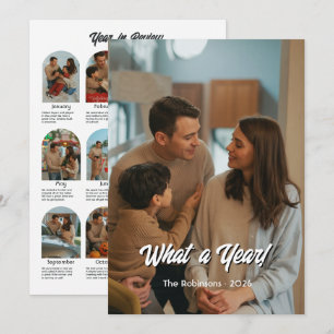 Was für ein Jahr Modern Family Foto-Collage Weihna Feiertagskarte