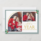 Was für ein Jahr Multi Foto Collage Weihnachten Go Karte (Vorderseite)