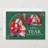 Was für ein Jahr Multi-Foto Collage Weihnachten Gr Karte (Vorderseite)