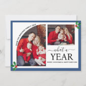 Was für ein Jahr Multi Foto Collage Weihnachten Ho Karte (Vorderseite)