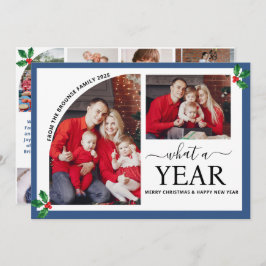 Was für ein Jahr Multi Foto Collage Weihnachten Ho Karte