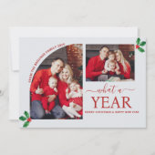 Was für ein Jahr Multi Foto Collage Weihnachten Ho Karte (Vorderseite)