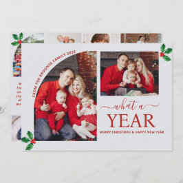 Was für ein Jahr Multi Foto Collage Weihnachten Ho Karte