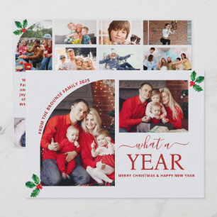 Was für ein Jahr Multi Foto Collage Weihnachten Ho Karte